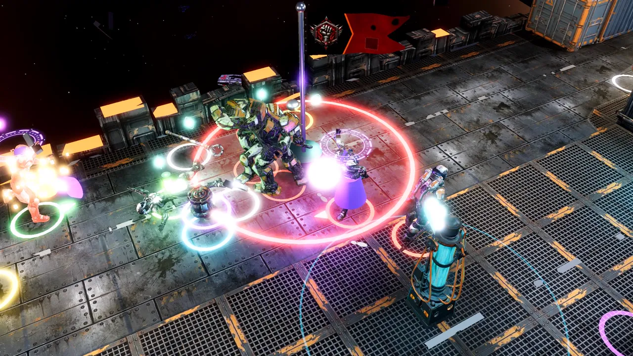 Marines fighting across an outpost deck